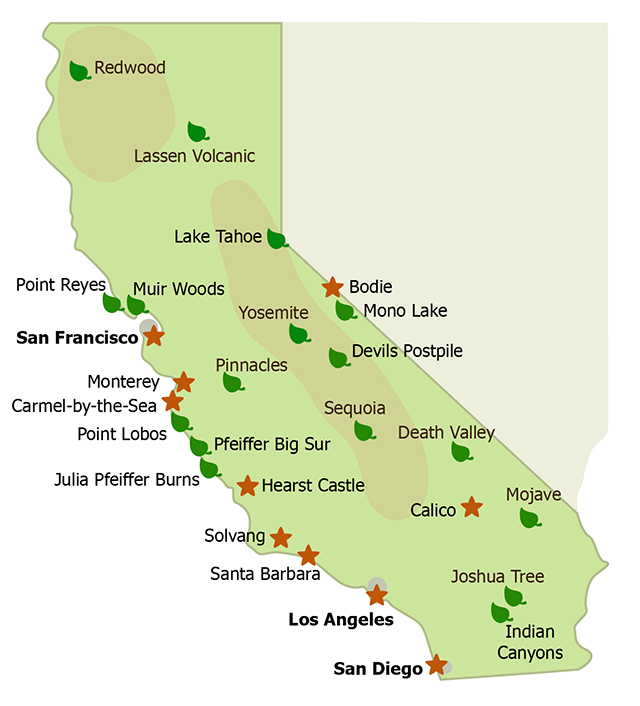 kalifornien-sehenswuerdigkeiten-karte